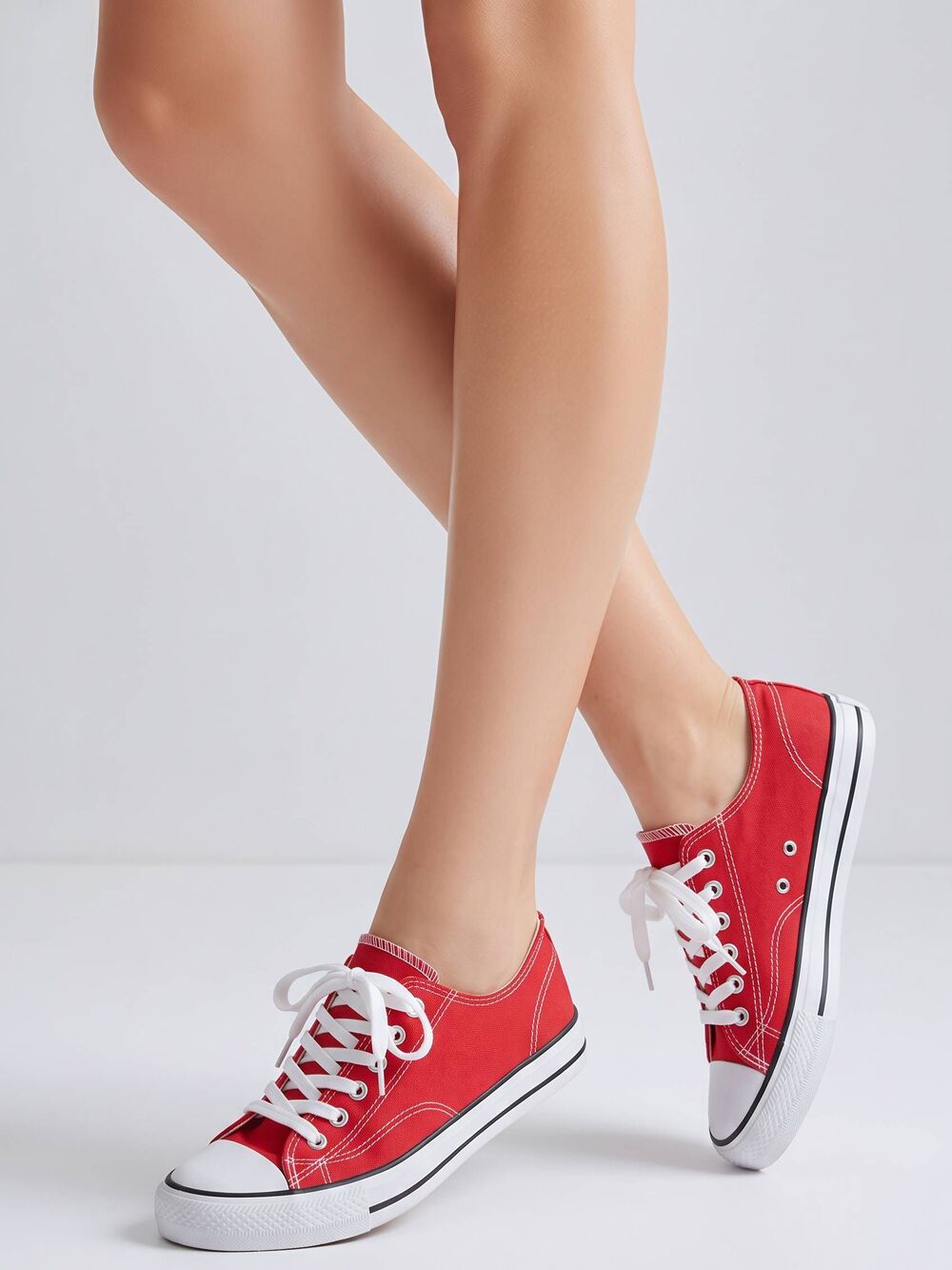 🔸️Airwalk Red & White Canvas Sneakers Size 8
